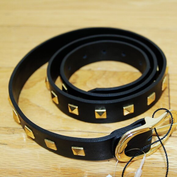 BNWT SS25 ERNEST W. BAKER STUDDED GOLD BUCKLE BELT S & XL - Picture 2 of 7